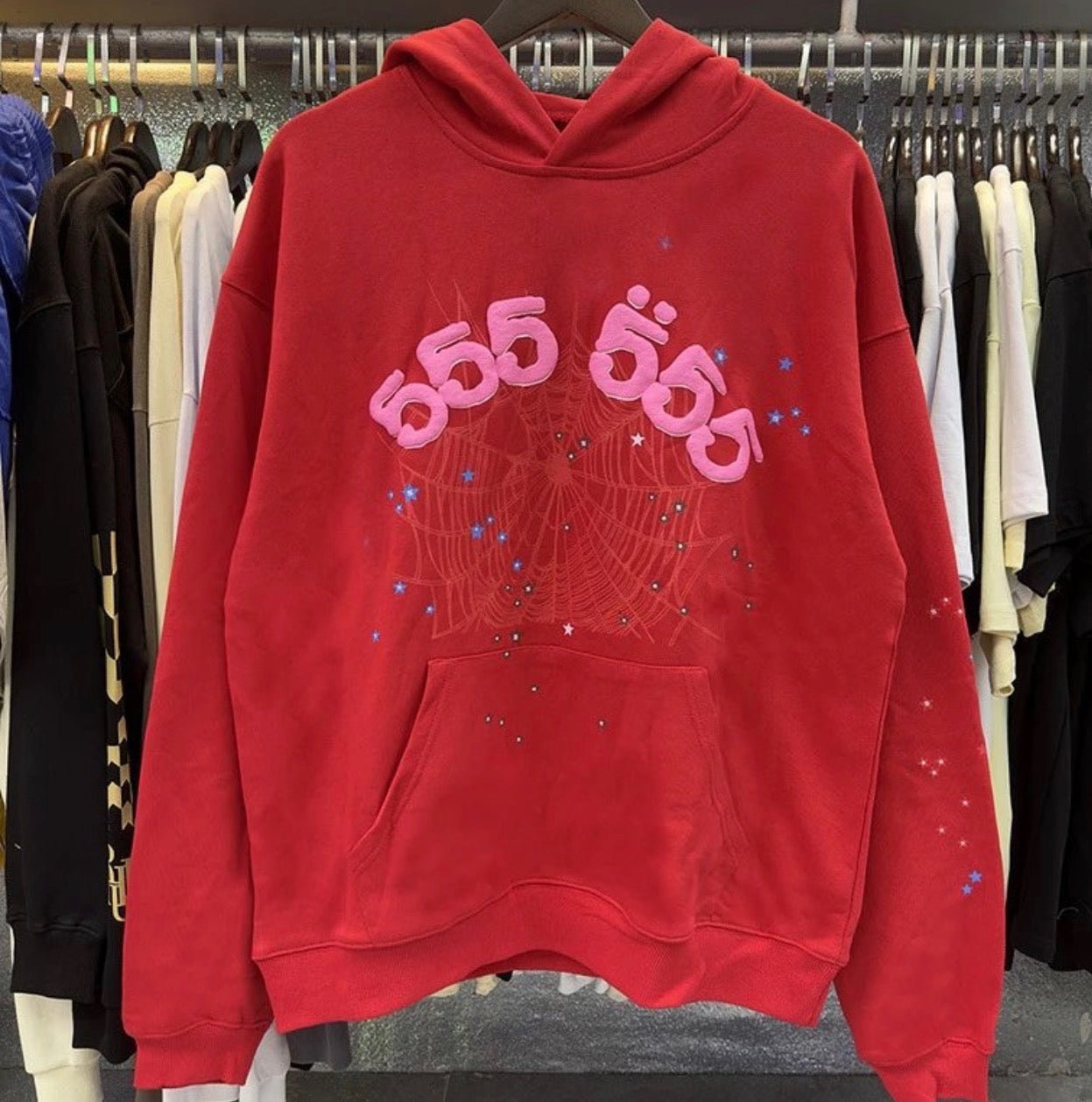 Red SP5DER Hoodie