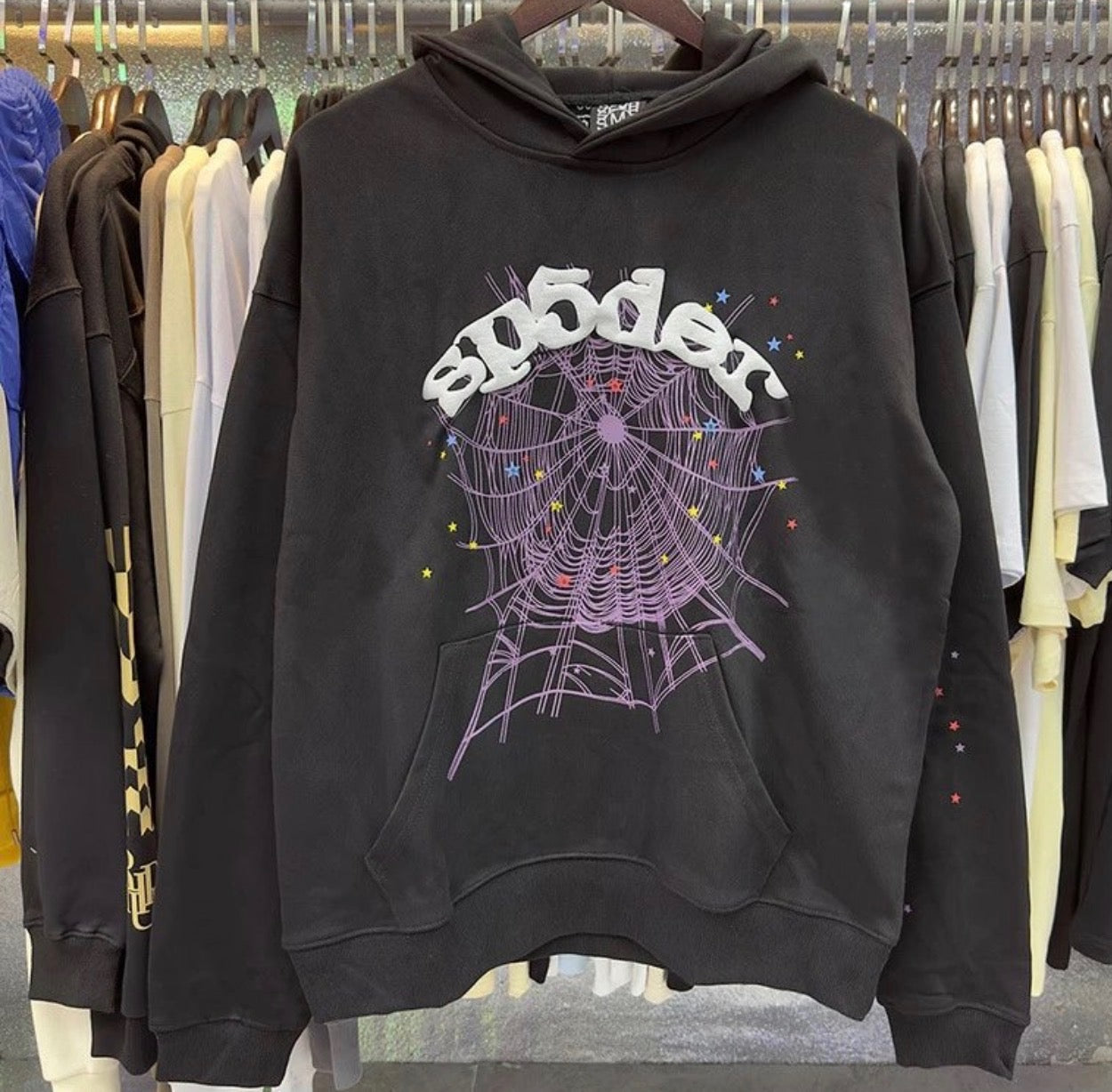 Black SP5DER Hoodie