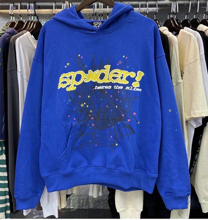 Blue SP5DER Hoodie