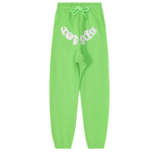 Green SP5DER Joggers